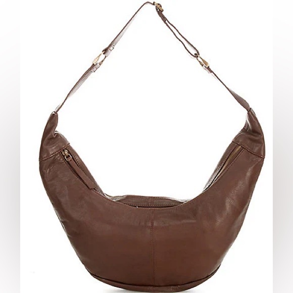 Free People Idle Slouchy Sling Bronzer Brown NEW $98! - Picture 2 of 6